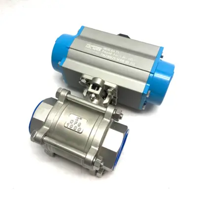 USED TACWELL SPRING-RETURNED PNEUMATIC ACTUATOR VALVE 2" DOUBLE ACTING