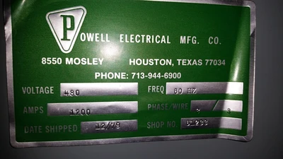 Powell Switch Gear Section