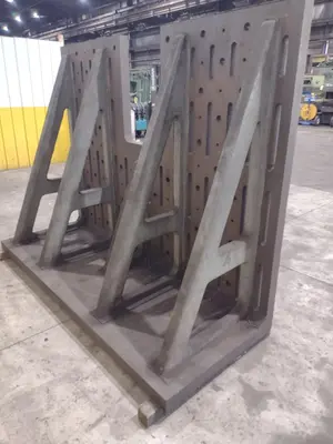 72" X 96" X 3" THICK ANGLE PLATE: STOCK #23548