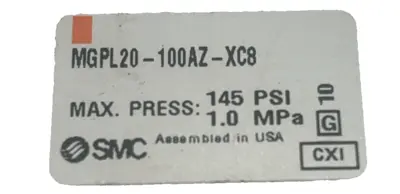 NEW SMC MGPL20-100AZ-XC8 COMPACT GUIDE CYLINDER MGPL20100AZXC8