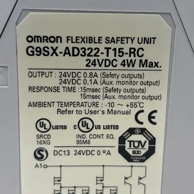 Used OMRON G9SX-AD322-T15-RC Miscellaneous Equipment (Electrical & Power) Ohio US | Surplus Asset Holdings #1363930