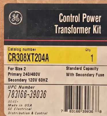GE CR308XT204A Control Power Transformer Kit Size 2 240/480V. Loc4E-19