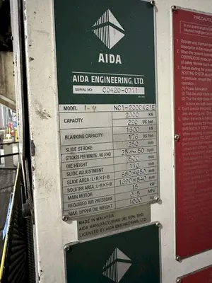 USED 2010 AIDA NC1-2000(2)