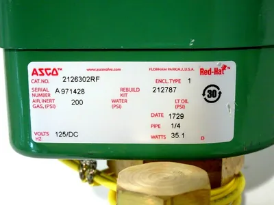 NEW ASCO 2126302RF SOLENOID VALVE