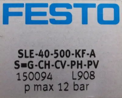 NEW FESTO SLE-40-500-KF-A-S-G-CH-CV-PH-PV ACTUATOR SLE40500KFASGCHCVPHPV 150094