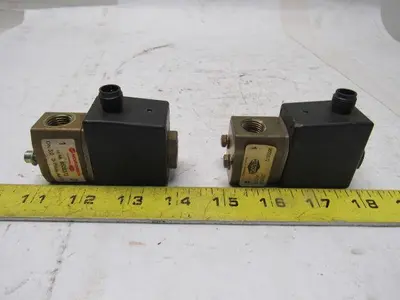 Herion Norgren DN3.0 A1372 9500372 24 V 2 way Solenoid Valve 1/4" Ports Lot of 2