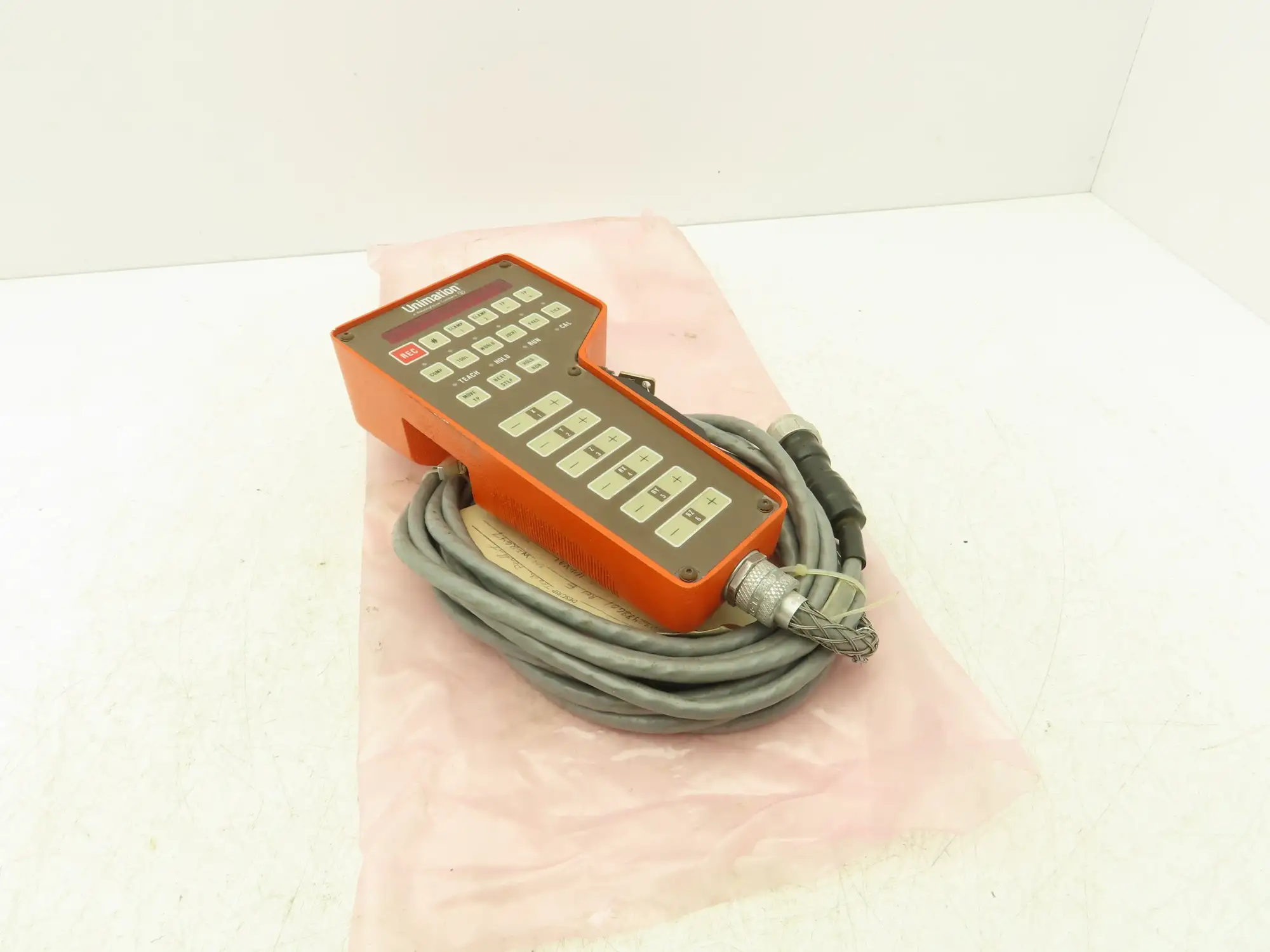 Westinghouse Unimation 3D32488G01 Robot Teach Pendant W/Cable & Deadman Switch