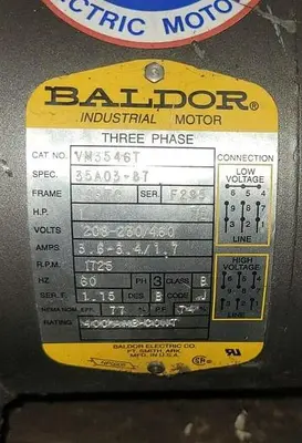 USED BALDOR VM3546T