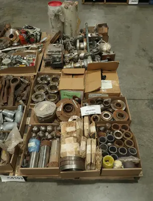 4 PALLETS OF ASSORTED STEEL, VALVE REPLACEMENT PARTS, AND PUMP PARTS