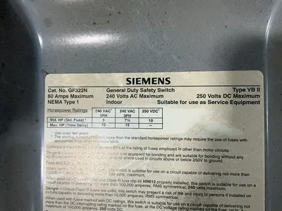 Used SIEMENS GF322N Disconnects Ohio US | HGR 24 #1346014