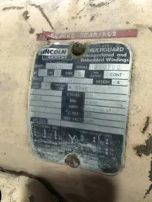 Lincoln M-1245 2-1/2HP Electric Motor 1450/1740RPM 208-220/440V 50/60Hz 3PH