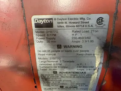 USED DAYTON 3YB77G