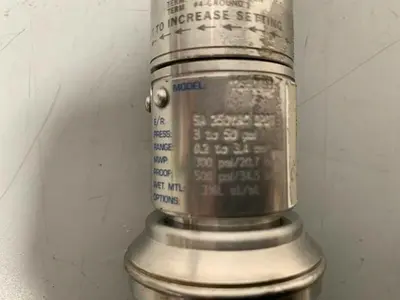 USED UNITED ELECTRIC SERIES 12 12SHDN3B 316L PRESSURE SWITCH 3-50 PSI