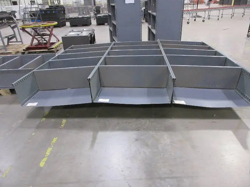 GRAY METAL SHELVING - TRIPLE WIDE