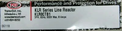 NEW TCI KLR8CTB1 LINE REACTOR 600V 8A 3PH