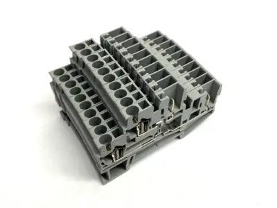 USED PHOENIX CONTACT DOUBLE LEVEL TERMINAL BLOCK STTB2,5/2P LOT OF 10