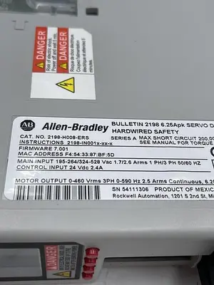 Used ALLEN-BRADLEY ALLEN-BRADLEY 2198-H008-ERS SER A Servo Drives | ND Industrial Surplus #1213923