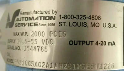 REFURBISHED ROSEMOUNT 3051CG5A02A1AH2B1M5E5T1226 PRESSURE TRANSMITTER