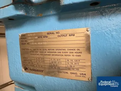 Used Feldmeier 15,000 Liter Feldmeier Reactor, 316L S/S, 60/90# Reactors Ohio US | Federal Equipment Company #1090471
