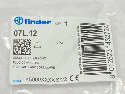 07L.12 | Finder  Plug Connector For 7L Series LED Panel Light 230V - New