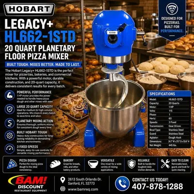 HOBART A200 20 QT Mixer – 115VHOBART A200 20 QT Mixer – 115V