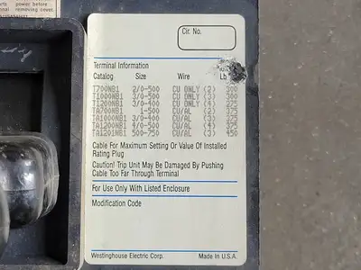 USED WESTINGHOUSE NC31200F