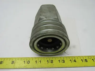 Parker H12-62 Steel 1-1/2" Body Poppet Valve Shut off 1"NPTF Quick Coupling