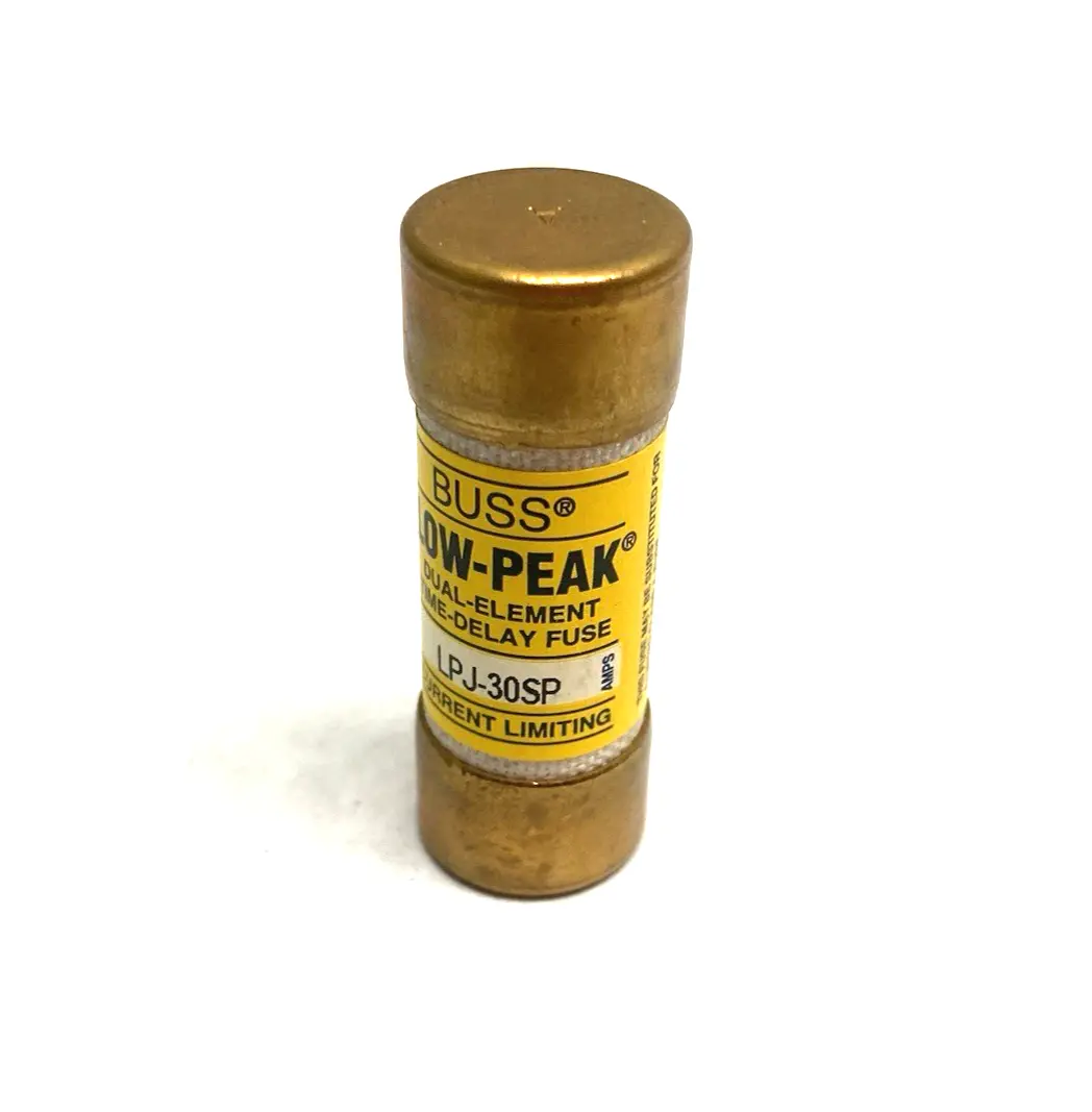 USED COOPER BUSSMANN LOW-PEAK TIME-DELAY FUSE 30A CLASS J DUAL-ELEMENT