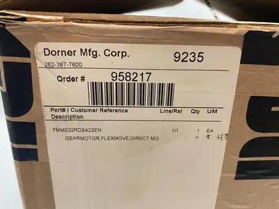 USED DORNER DIRECT MOUNT MOTOR FIXED SPEED, RIGHT HAND