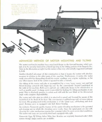 USED TANNEWITZ XJSH ROLLING TABLE VARIETY SAW WITH HYDRAULIC ADJUSTMENT