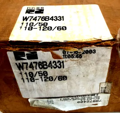 NEW ROSS W7476B4331 SOLENOID VALVE 110/120 50/60