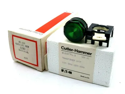 NEW CUTLER HAMMER E22H3X11 GREEN PLASTIC LENS TRANSFORMER E22TL1