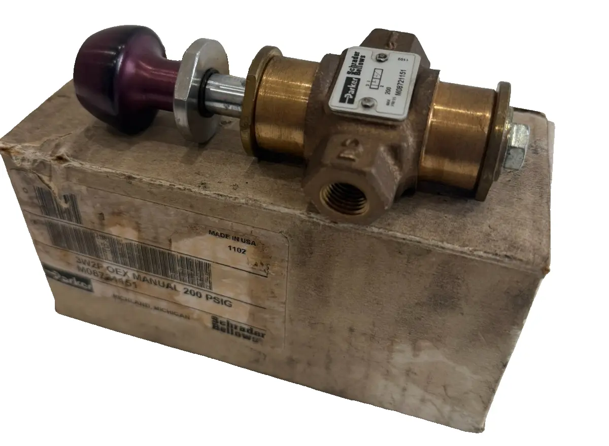 NEW PARKER SCHRADER BELLOWS M08721151 MANUAL VALVE