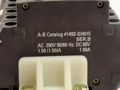Allen Bradley 1492-GH015 Din Rail 1.5A Circuit Breaker Ser B 250V Lot of 57