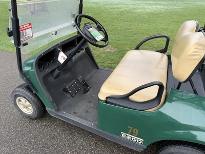 (1) 2014 E-Z-Go golf cart with a Kawasaki gas engine, does not include Club canopy, ball carrier, fo...
