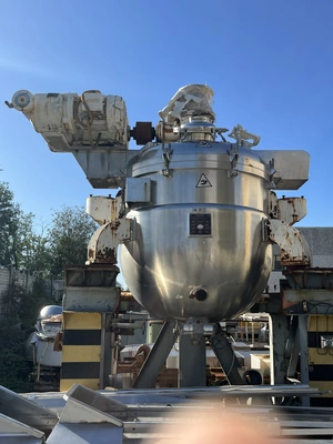 1,000L S/S JKTD  Hemis  Pressindustria Scrape Surface Anchor Reactor