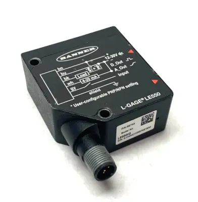 USED BANNER LASER DISPLACEMENT SENSOR RANGE: 100-1000MM M12 INTEGRAL