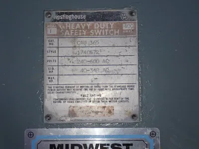 Used WESTINGHOUSE CAU 365 Switchgears Ohio US | HGR 24 #941795