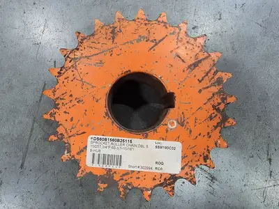 Roller Chain Sprocket DS60B1560B25115, Double Single, Size 60, 15/ 25 Teeth