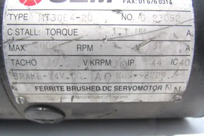 USED SEM MT30E4-20 DC SERVOMOTOR MT30E420