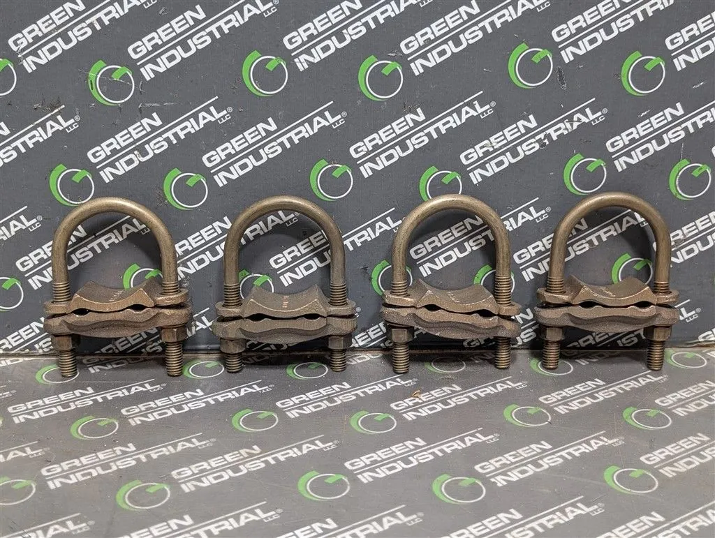 Lot of 4 Burndy 4S0L-2/0 STR Mechanical Grounding Connectors 1-1/2" IPS Used