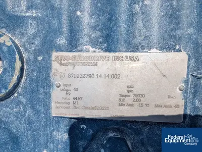 USED Dynamic safe 100 Cu ft Carbon Steel Ribbon Blender