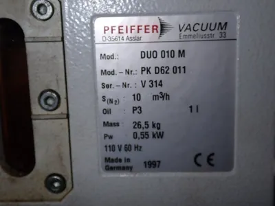 USED PFIEFFER PK D62 011