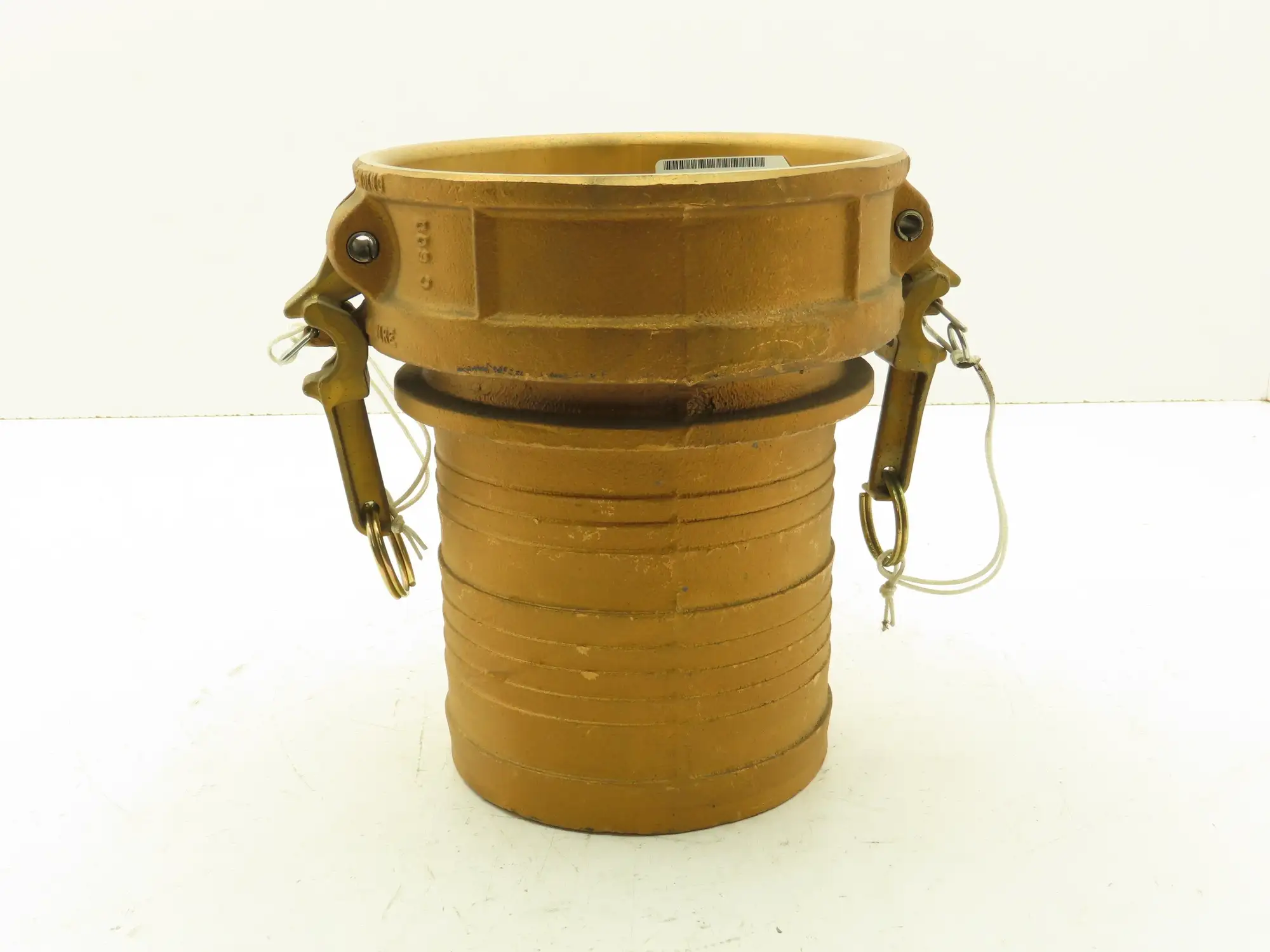 Dixon 600-C-BR Brass Camlock Cam & Groove 6" Female C Coupler x Hose Barb Shank