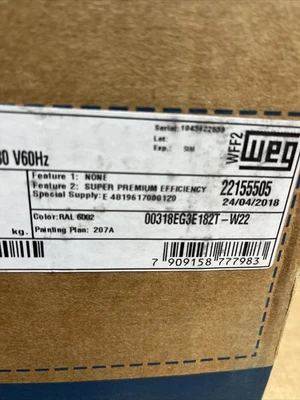 NEW WEG 00318EG3E182-W22