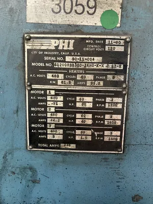 Used 1990 PHI PHI S1200R3030D-2KHO-X-X 2 67-B PRESS Hydraulic Presses Michigan US | Alma Machinery #1327036