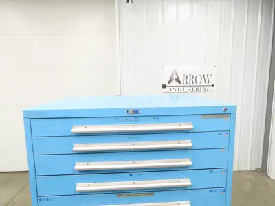 Nu-Era Modular Tool Storage Cabinet 10 Drawer 45x28x61" Stanley Vidmar Blue