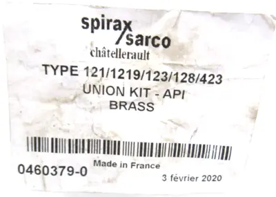 NEW SPIRAX SARCO 0460379-0 UNION KIT TYPE 121/1219/123/128/423 04603790
