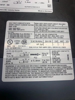 NEW SIEMENS 3RA6120-1AP32