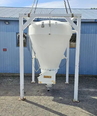 🔴 Heading to Auction May 27 - Used 2250 Gallon (300 Cu.Ft.) Tank (Hopper) with Blender & Rotary Valve, Carbon Steel